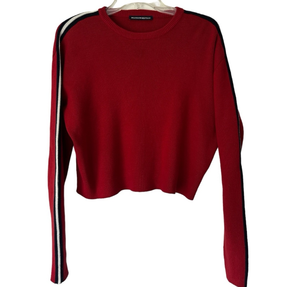 Brandy Melville Red Cropped Sweater